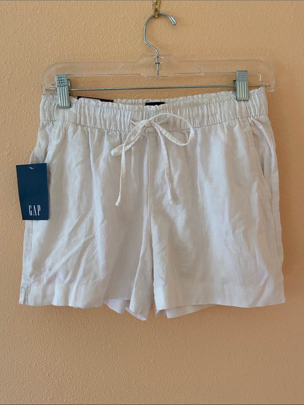 Women’s GAP White Linen Pull On Shorts, Size XS